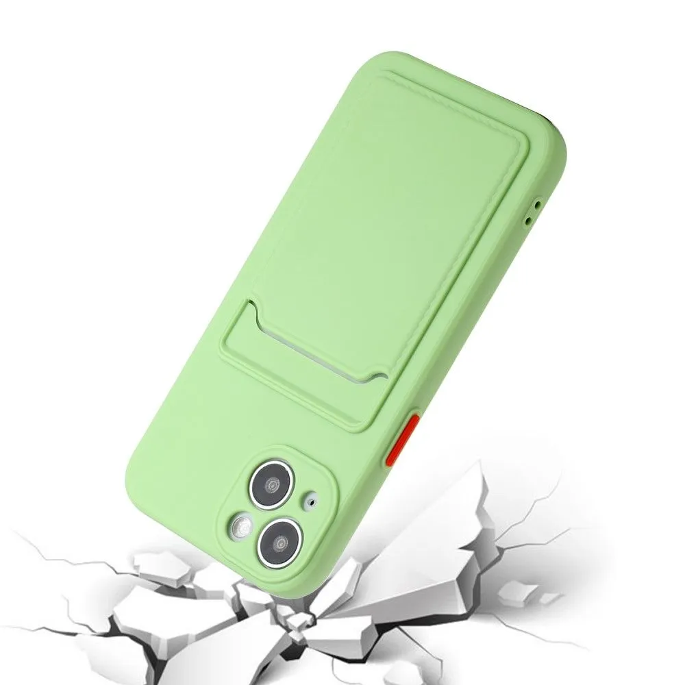 Card holder cover for iPhone 13 - Light Green