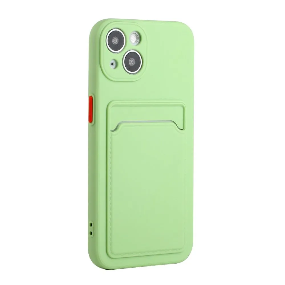 Card holder cover for iPhone 13 - Light Green