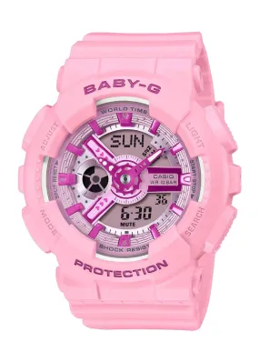 CASIO BABY-G ANALOGUE / DIGITAL PINK RESIN BAND BA110YK-4A