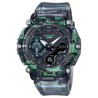 Casio G Shock Green Iridescent Watch GA-2200NN-1A