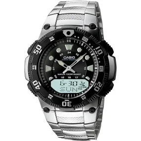 Casio Men's Digital Watch - Wave Ceptor Black and Grey Dial Strap | WVA-107HDA-1AVCF