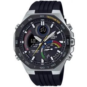 Casio Men's Watch - Edifice Solar Powered Black Resin Strap Bluetooth | ECB950MP-1A