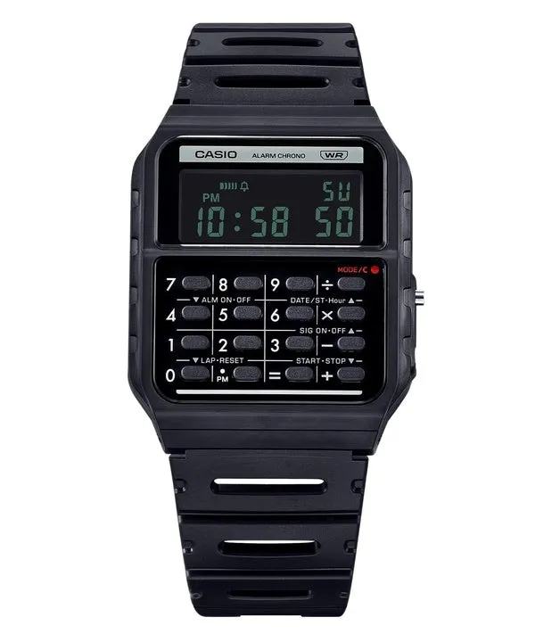 Casio POP Vintage Calculator Digital Black Bio-Based Resin Strap Quartz CA-53WB-1B Unisex Watch