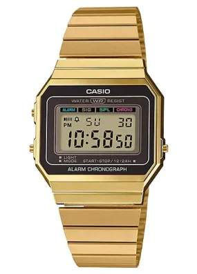 CASIO VINTAGE CLASSIC DIGITAL GOLD ILLUMINATOR SLIM CASE A700WG-9A