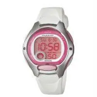 Casio Womens Illuminator Digital Watch With White Band