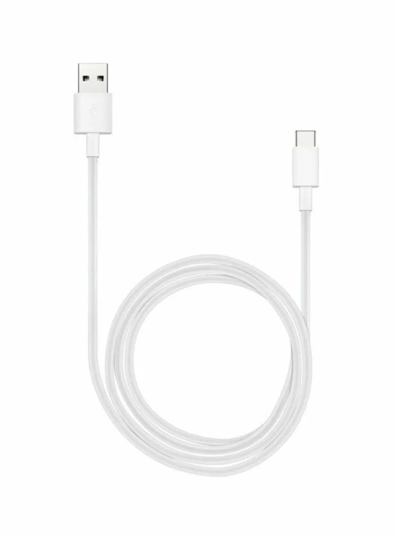 Charger USB Type-C Fast Charging USB 2.0 Data Transfer Cable - White - Length 1 Meter For Android