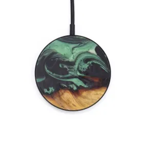 Circle Wood Resin Wireless Charger - Deane (Dark Green, 608446)