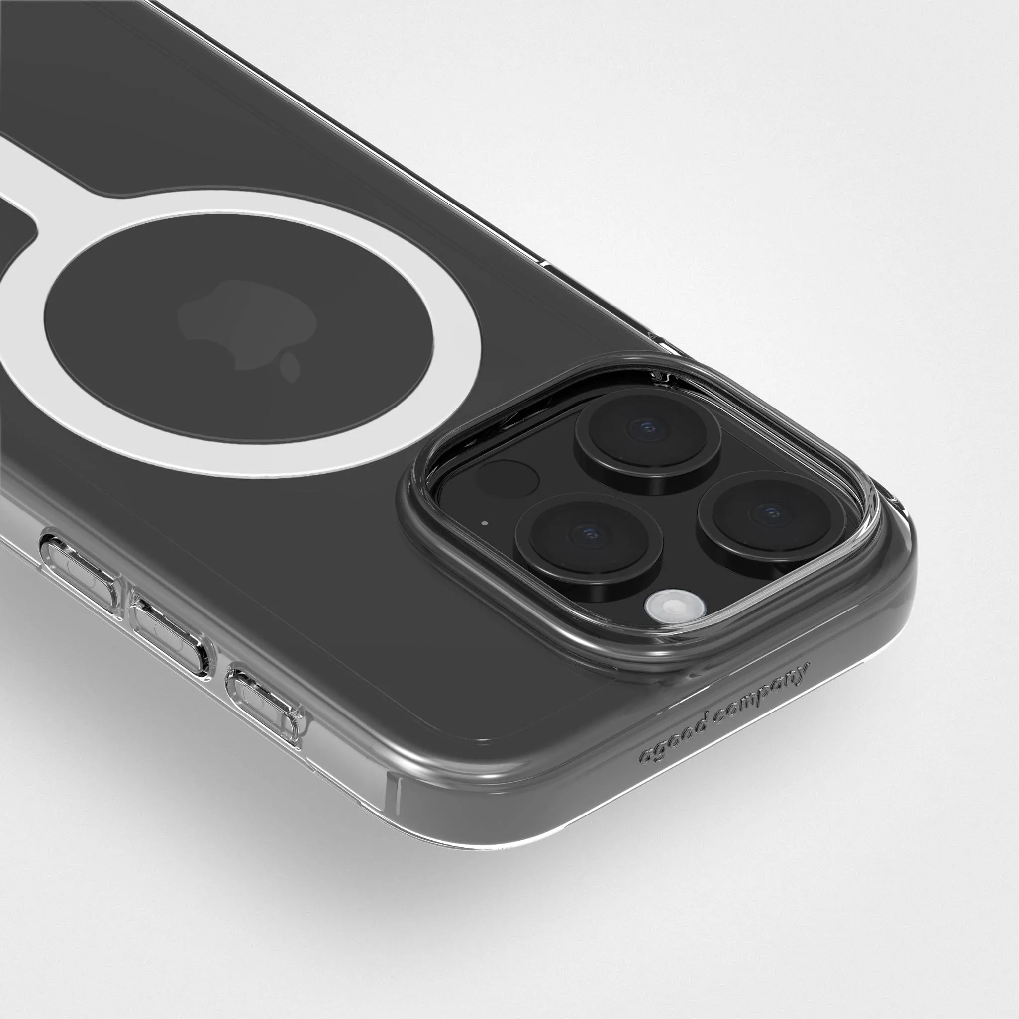 Circular Clear Phone Case with White MagSafe & FREE Cable | CLRPRTCT™