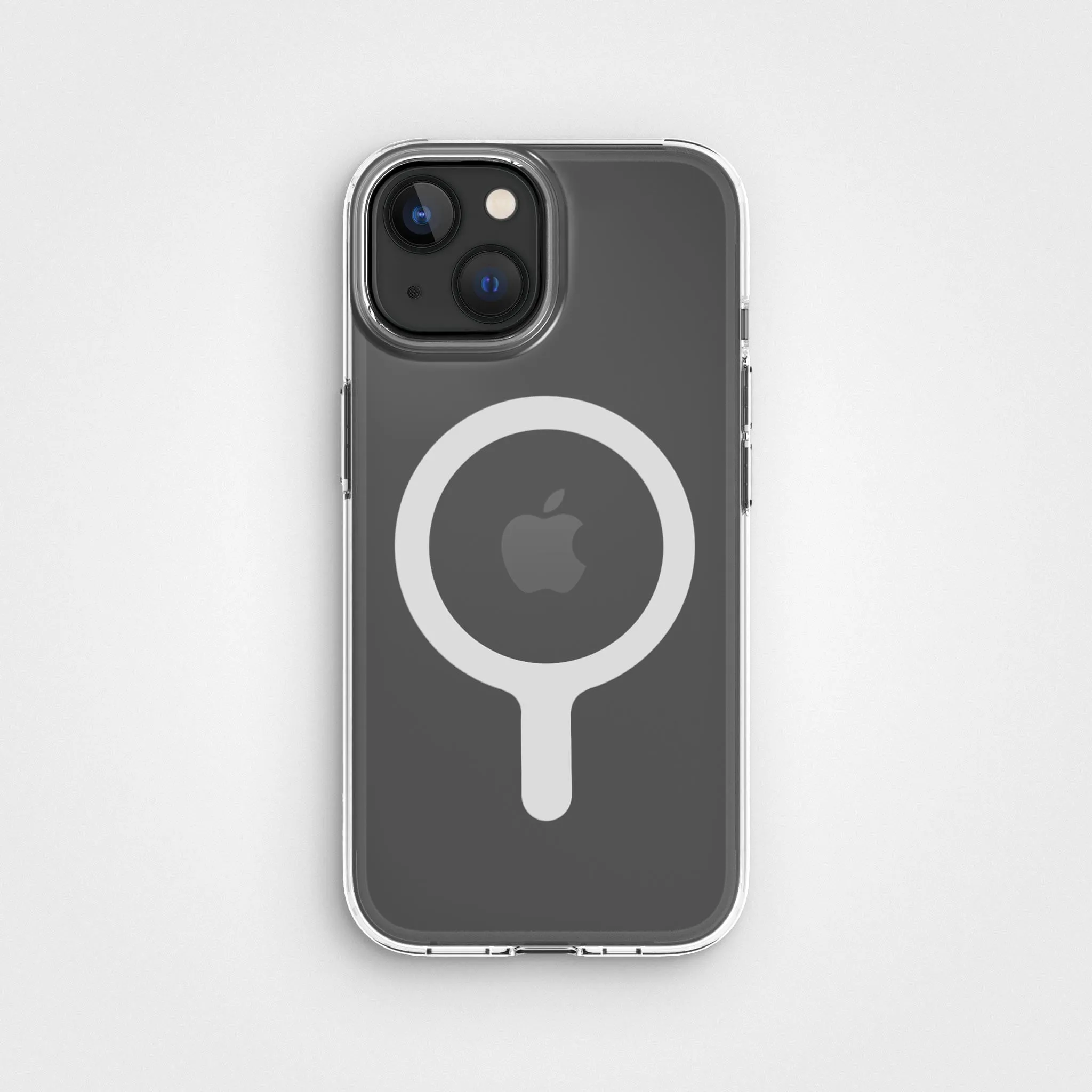 Circular Clear Phone Case with White MagSafe & FREE Cable | CLRPRTCT™