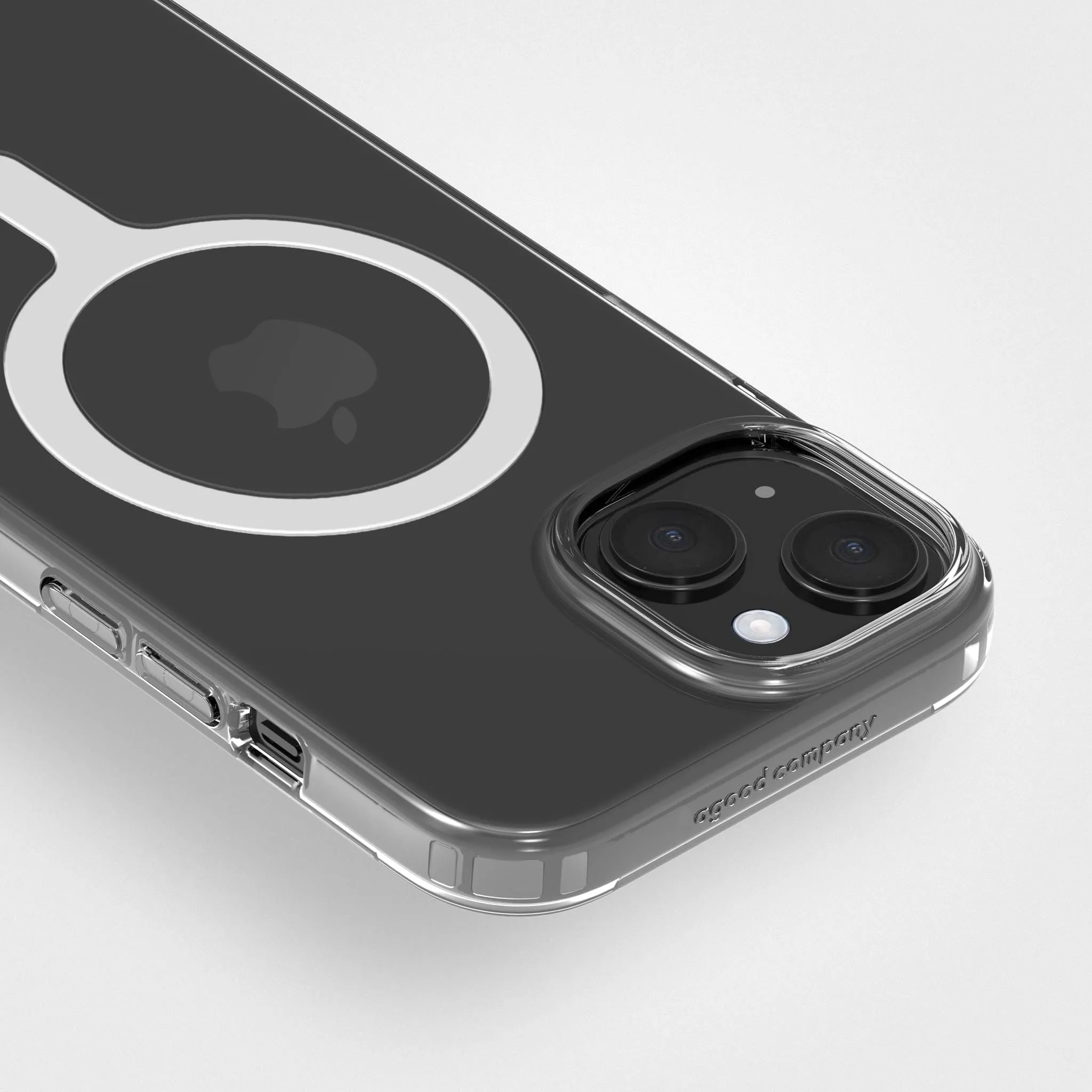 Circular Clear Phone Case with White MagSafe & FREE Cable | CLRPRTCT™