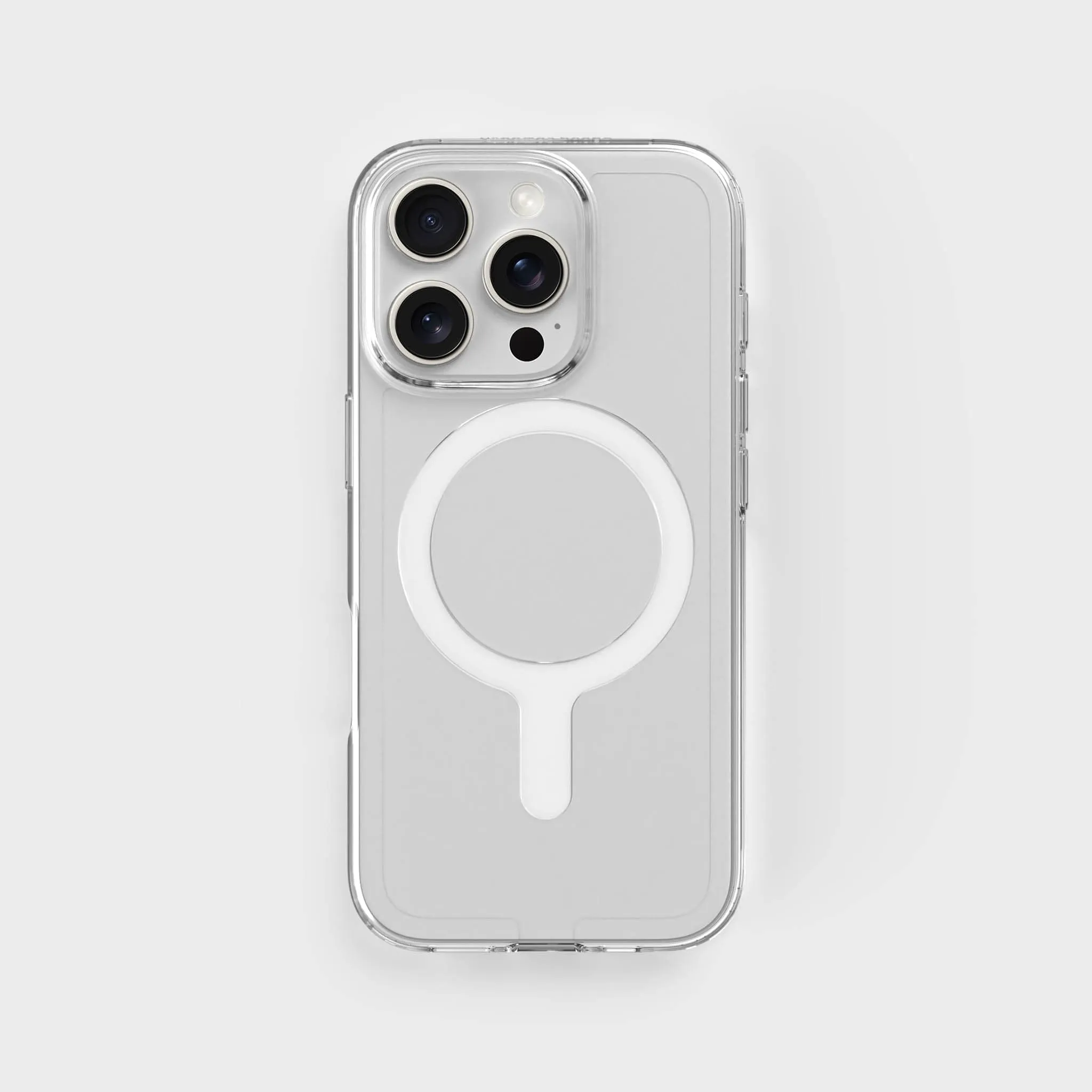 Circular Clear Phone Case with White MagSafe & FREE Cable | CLRPRTCT™