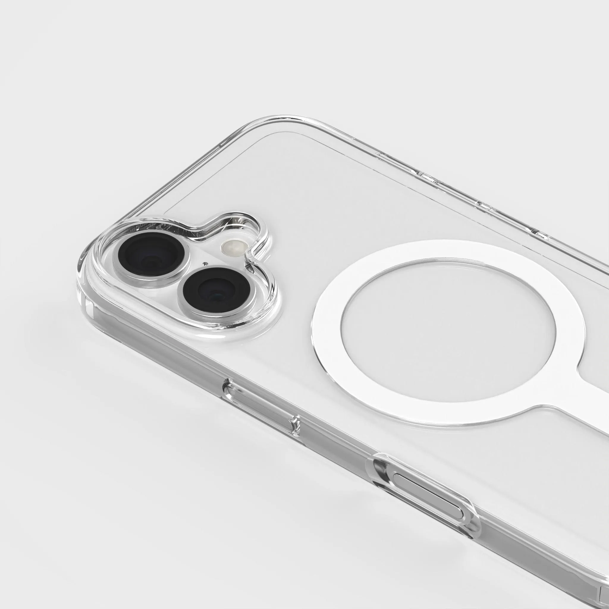 Circular Clear Phone Case with White MagSafe & FREE Cable | CLRPRTCT™