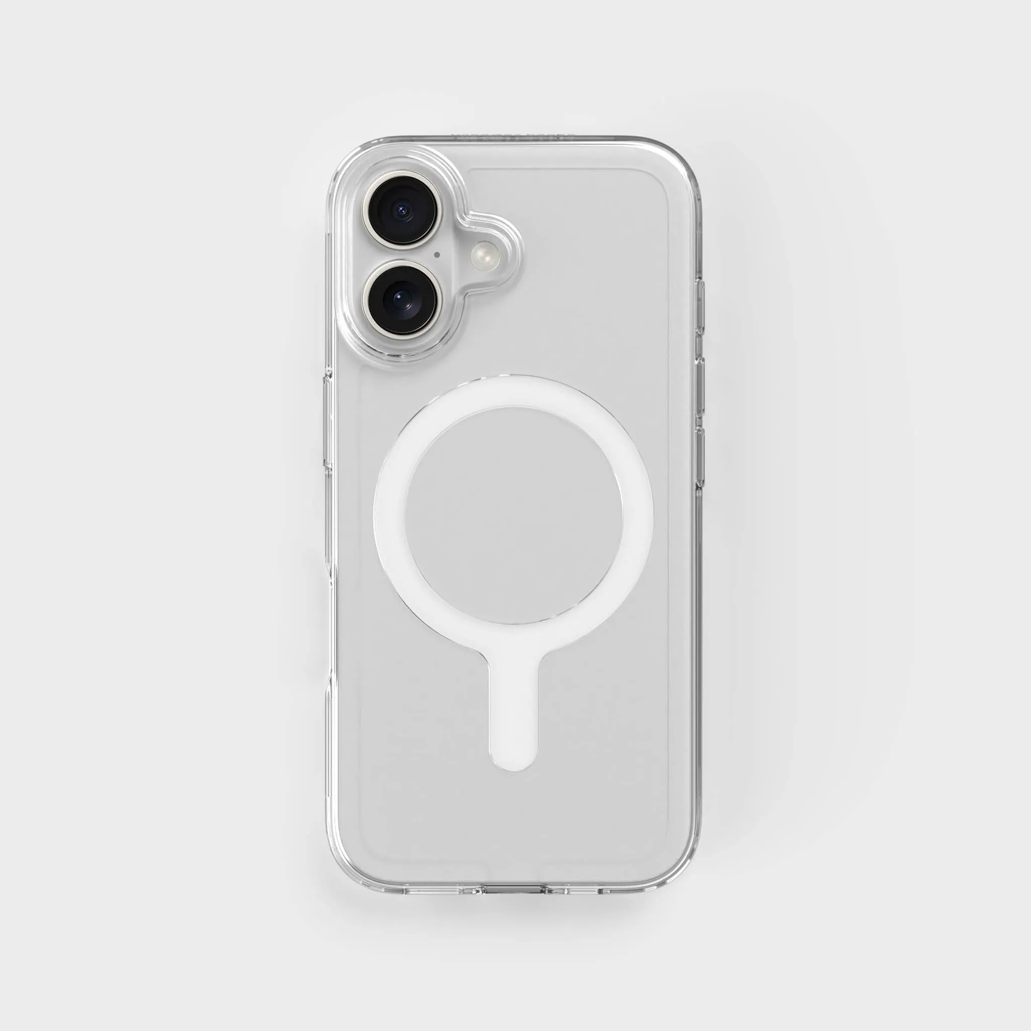 Circular Clear Phone Case with White MagSafe & FREE Cable | CLRPRTCT™