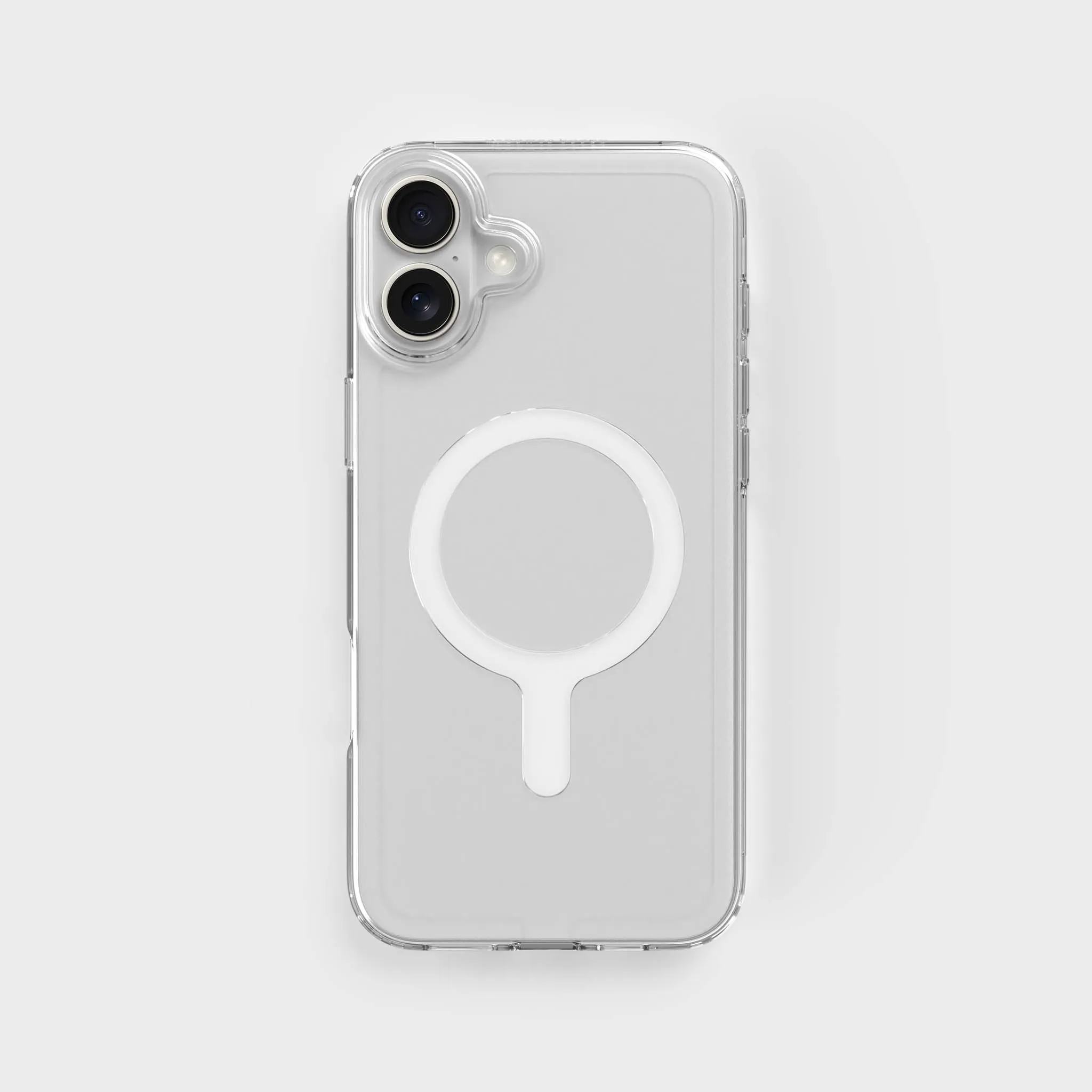 Circular Clear Phone Case with White MagSafe & FREE Cable | CLRPRTCT™