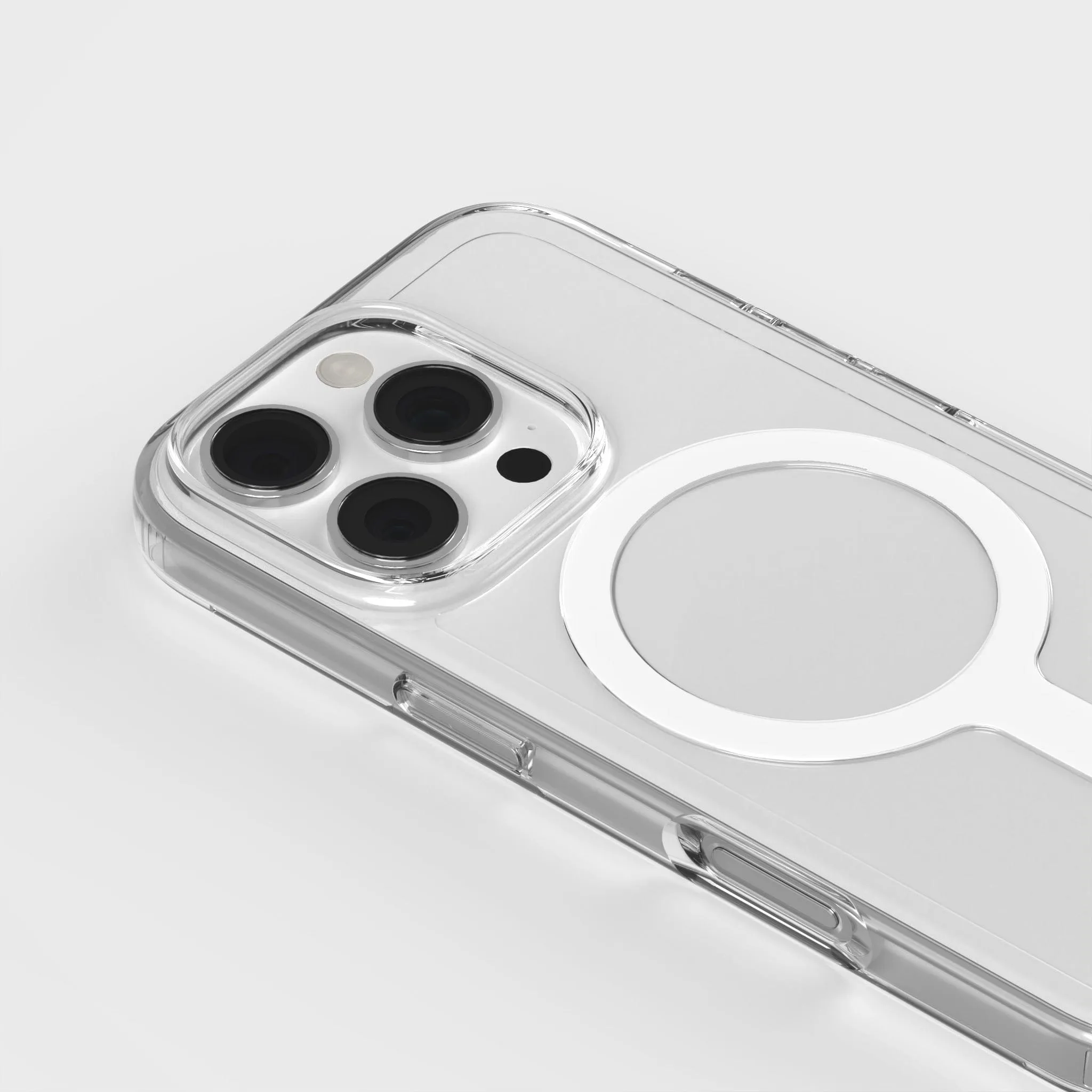 Circular Clear Phone Case with White MagSafe & FREE Cable | CLRPRTCT™