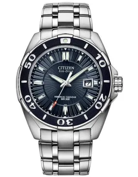 Citizen Mens Signature Courageous Perpetual Calendar - Blue Dial - Steel - 300m