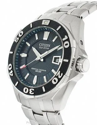 Citizen Mens Signature Courageous Perpetual Calendar - Blue Dial - Steel - 300m