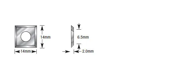 CNC Insert Knives | 14 x 14 x 2mm | HCK-70 | 738685275702