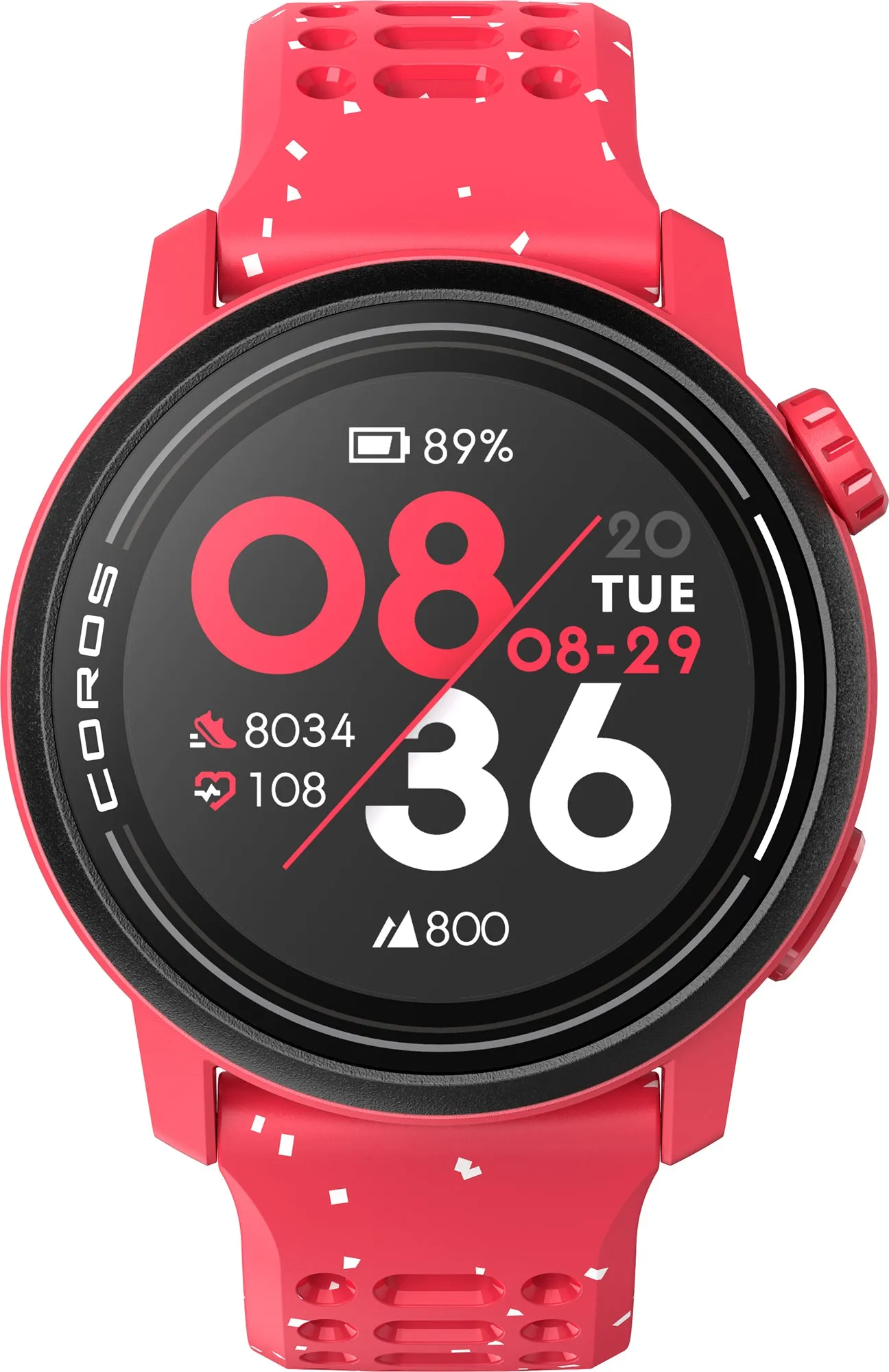 COROS PACE 3 Premium Silicone Strap GPS Watch - Red