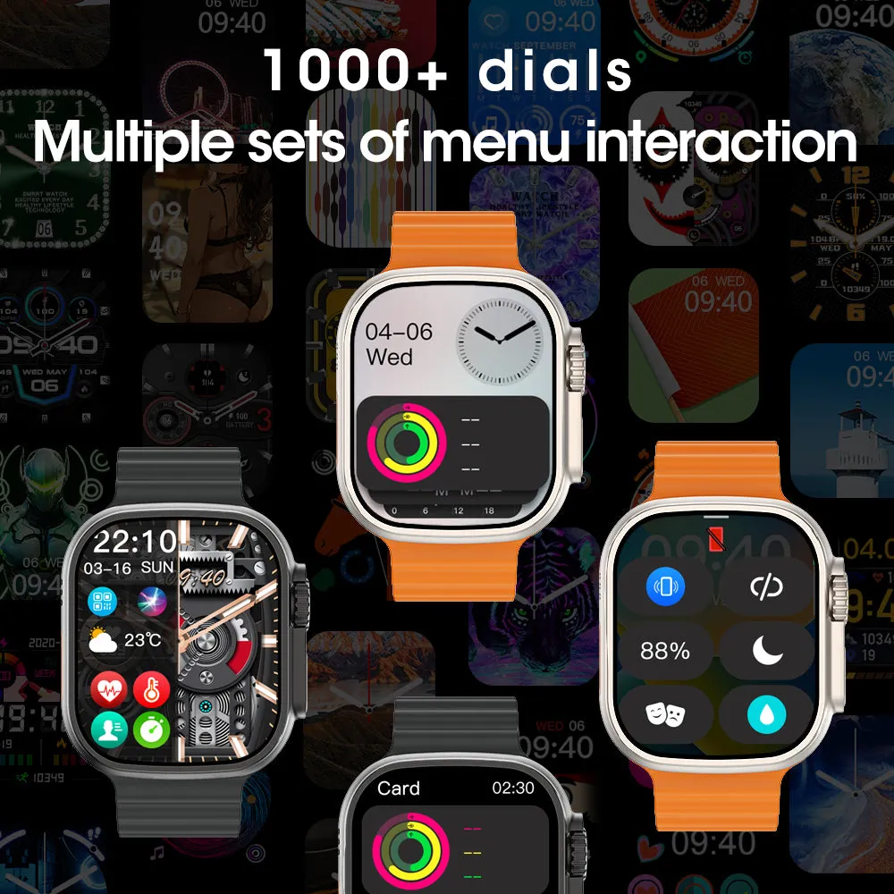 DaTeoy Microwear Watch Ultra 3 Smartwatch - 2.04" AMOLED Display, Chatgpt, Wearmax OS 10, GPS, IP68 Waterproof, ECG, Blood Pressure, Heart Rate, Sleep Monitor, Wireless Charging, Bluetooth Call, NFC, 1000  Watchfaces, Voice Assistant