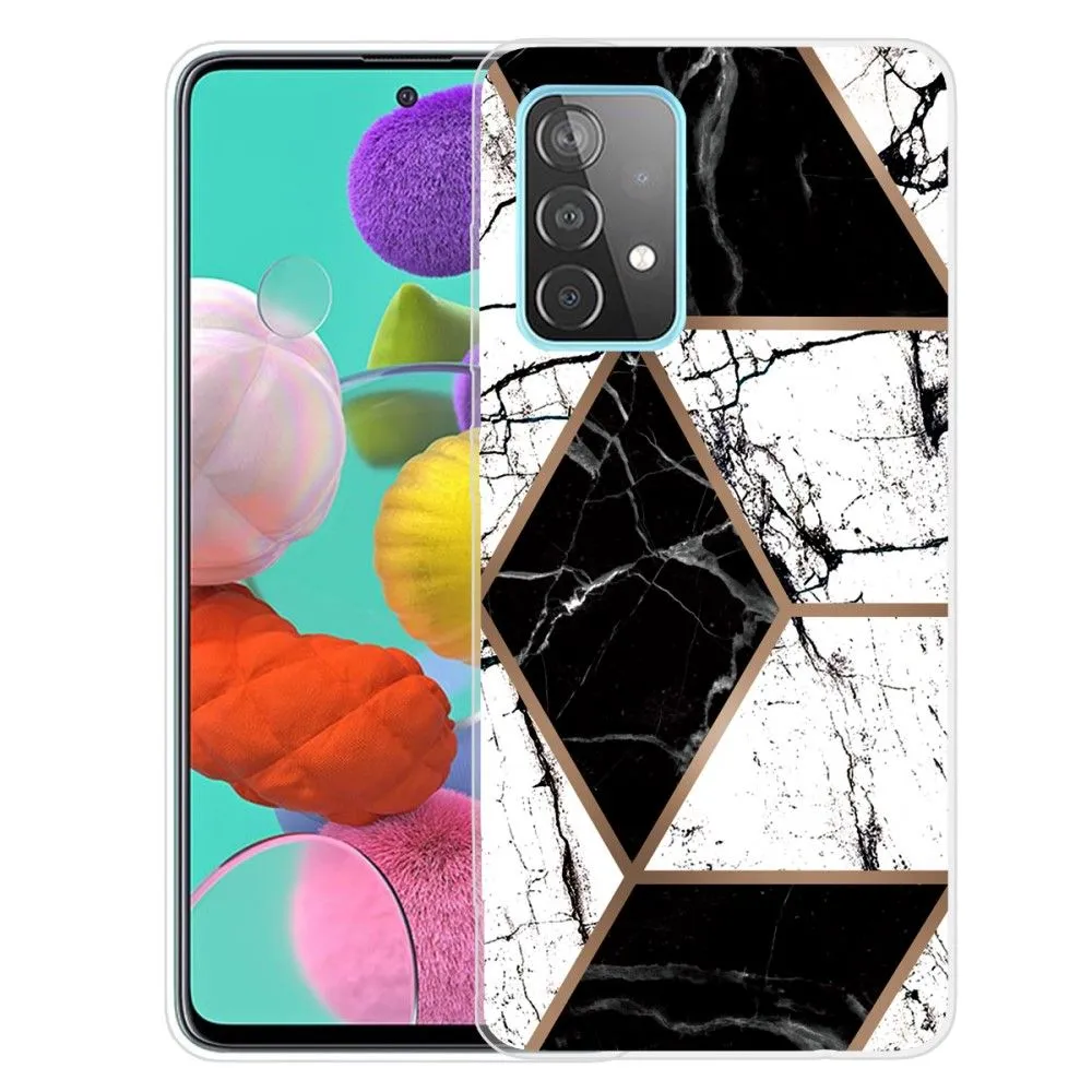 Deco Samsung Galaxy A73 case - Black and White Marble Shape