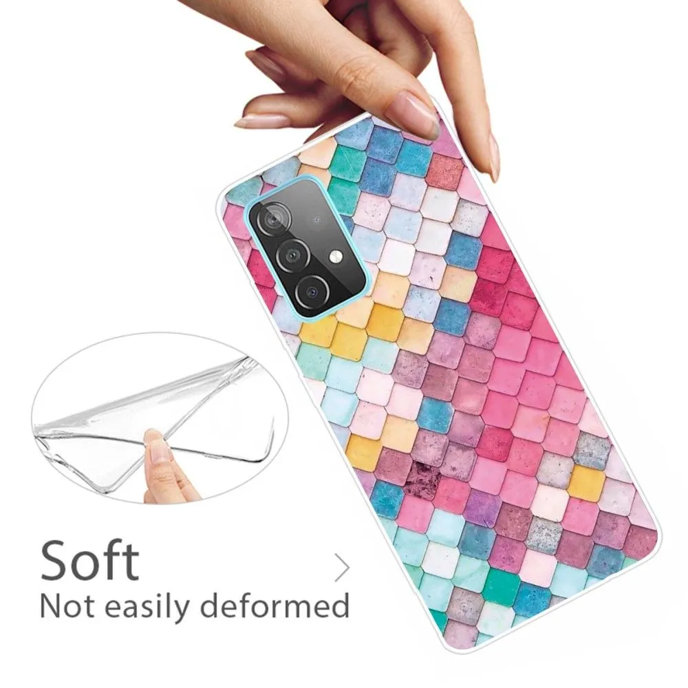 Deco Samsung Galaxy A73 case - Rainbow Rhombus