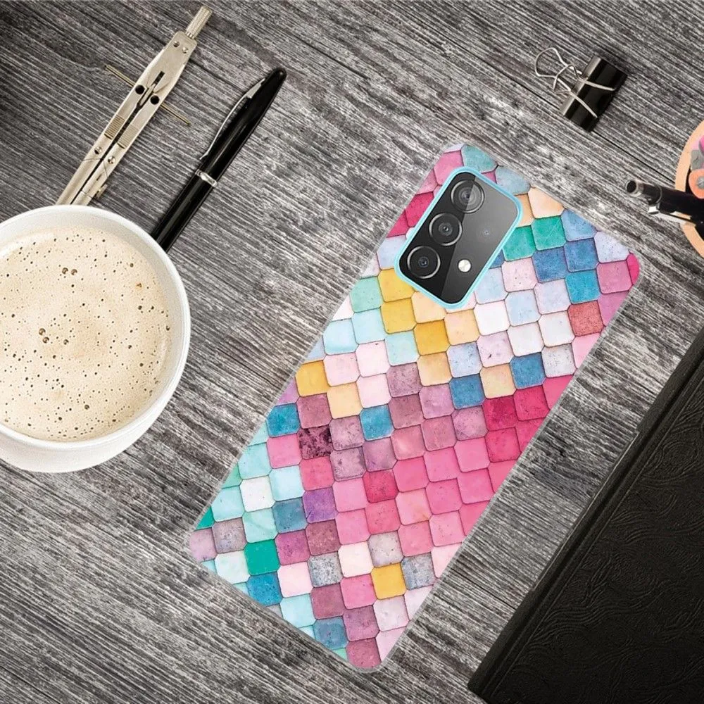 Deco Samsung Galaxy A73 case - Rainbow Rhombus