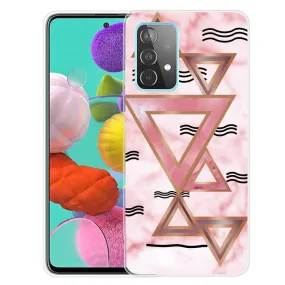 Deco Samsung Galaxy A73 case - Rose Colored Triangles