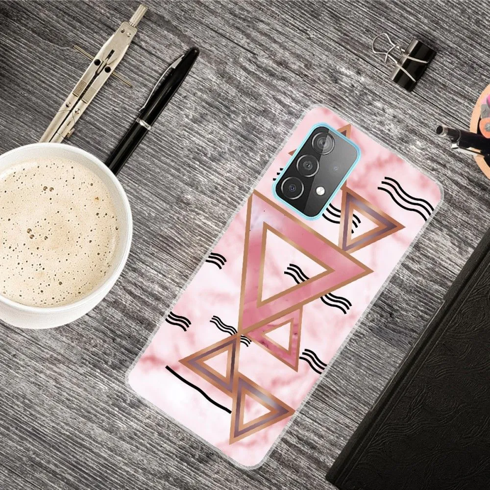 Deco Samsung Galaxy A73 case - Rose Colored Triangles