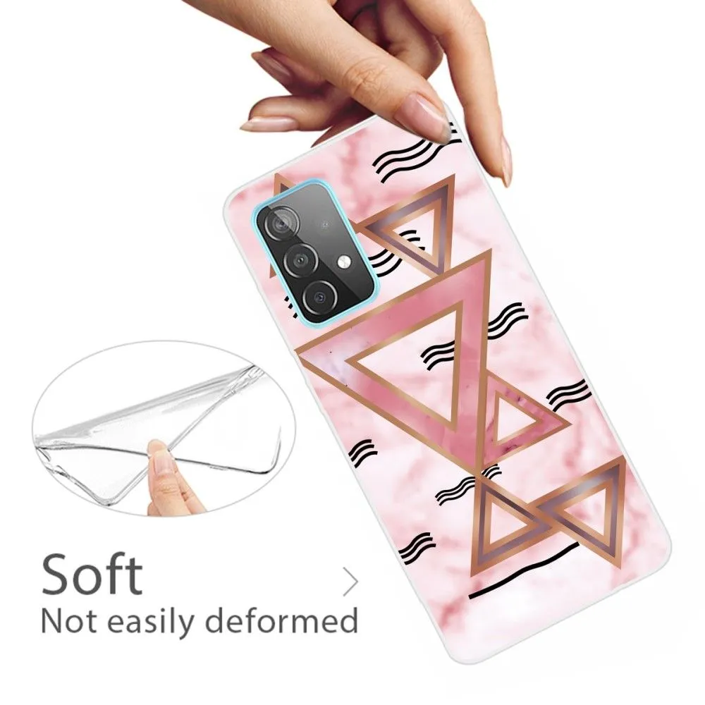 Deco Samsung Galaxy A73 case - Rose Colored Triangles