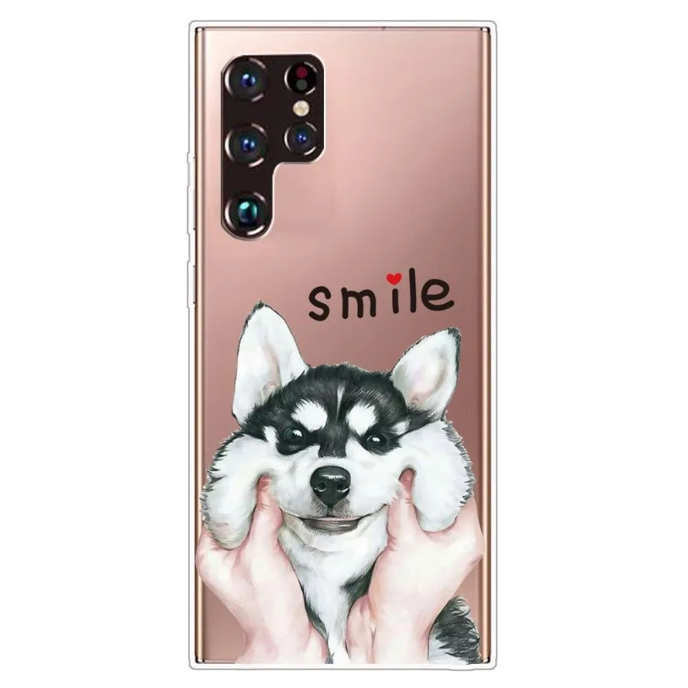 Deco Samsung Galaxy S22 Ultra case - Smile Husky