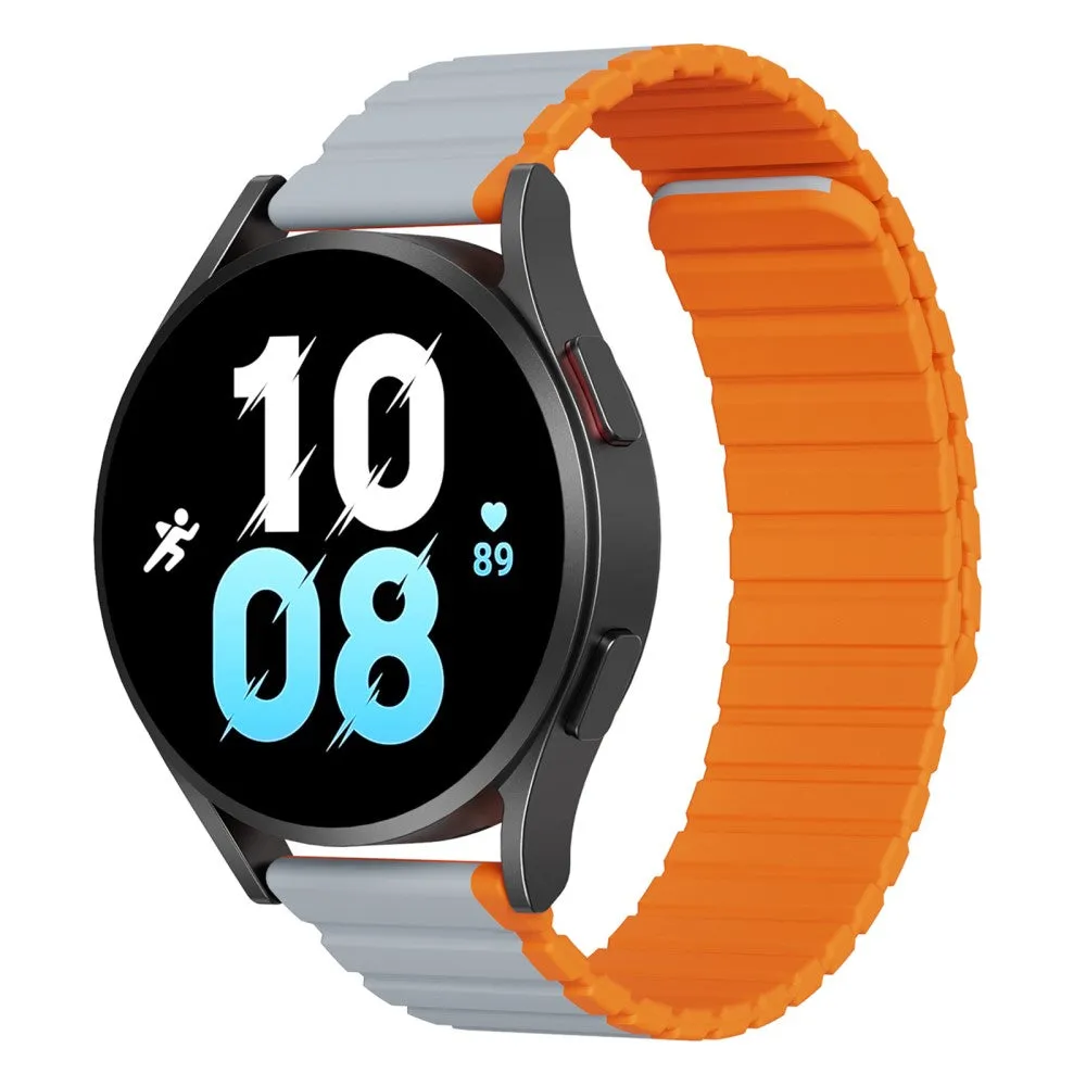 Dux Ducis - Samsung Galaxy Watch 7 (44mm) Magnetic Silicone Strap (Joint circumference: 175-235mm) - Gray / Orange