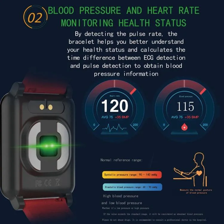 E04 1.3" IPS Color Screen Smartwatch - IP67 Waterproof, Metal Band, Heart Rate & Blood Pressure Monitoring, Call Reminders, Multiple Sports Modes (Black)