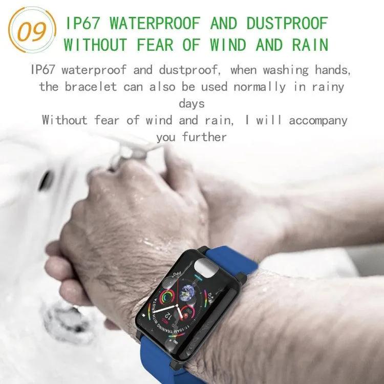 E04 1.3" IPS Color Screen Smartwatch - IP67 Waterproof, Metal Band, Heart Rate & Blood Pressure Monitoring, Call Reminders, Multiple Sports Modes (Black)