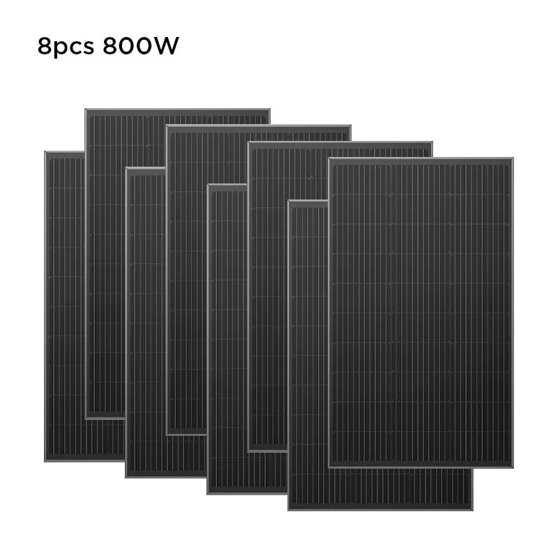 EcoFlow 2PCS 100W Rigid Solar Panel 23% High Efficiency IP68 Waterproof Solar Panel Kits PV Charging Power With Mounting Feet