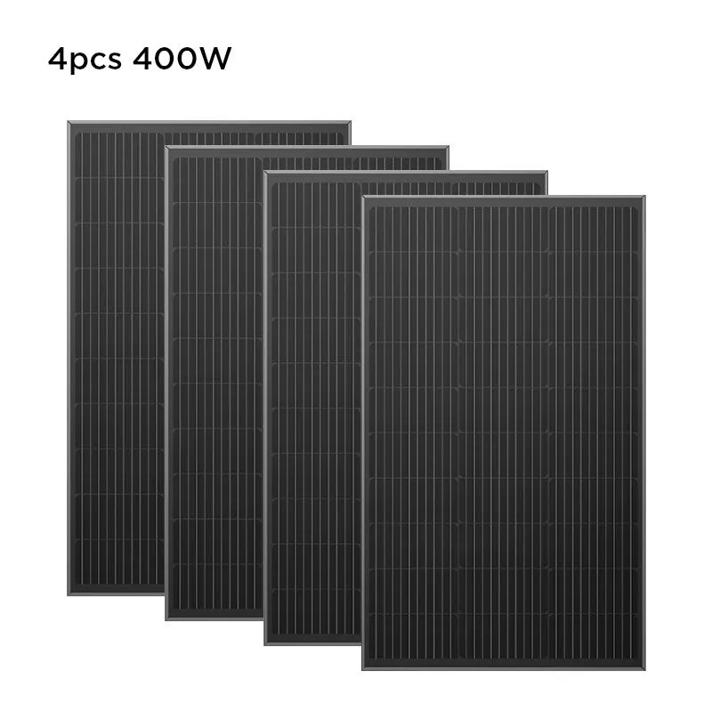 EcoFlow 2PCS 100W Rigid Solar Panel 23% High Efficiency IP68 Waterproof Solar Panel Kits PV Charging Power With Mounting Feet