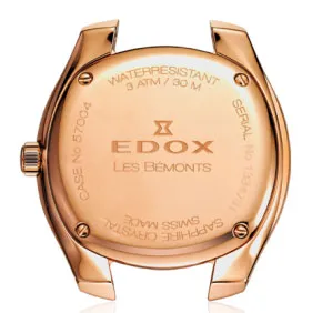 Edox Les Bèmonts Ladies Rose Gold Silver Watch 57004-37R-AIR