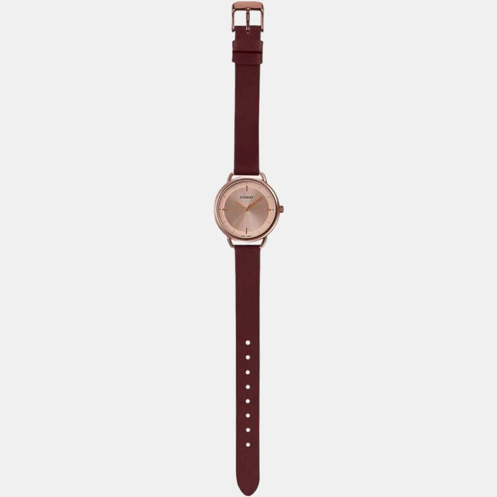 Enticer Women's Analog Leather Watch A1802 - LTP-E413RL-5ADF