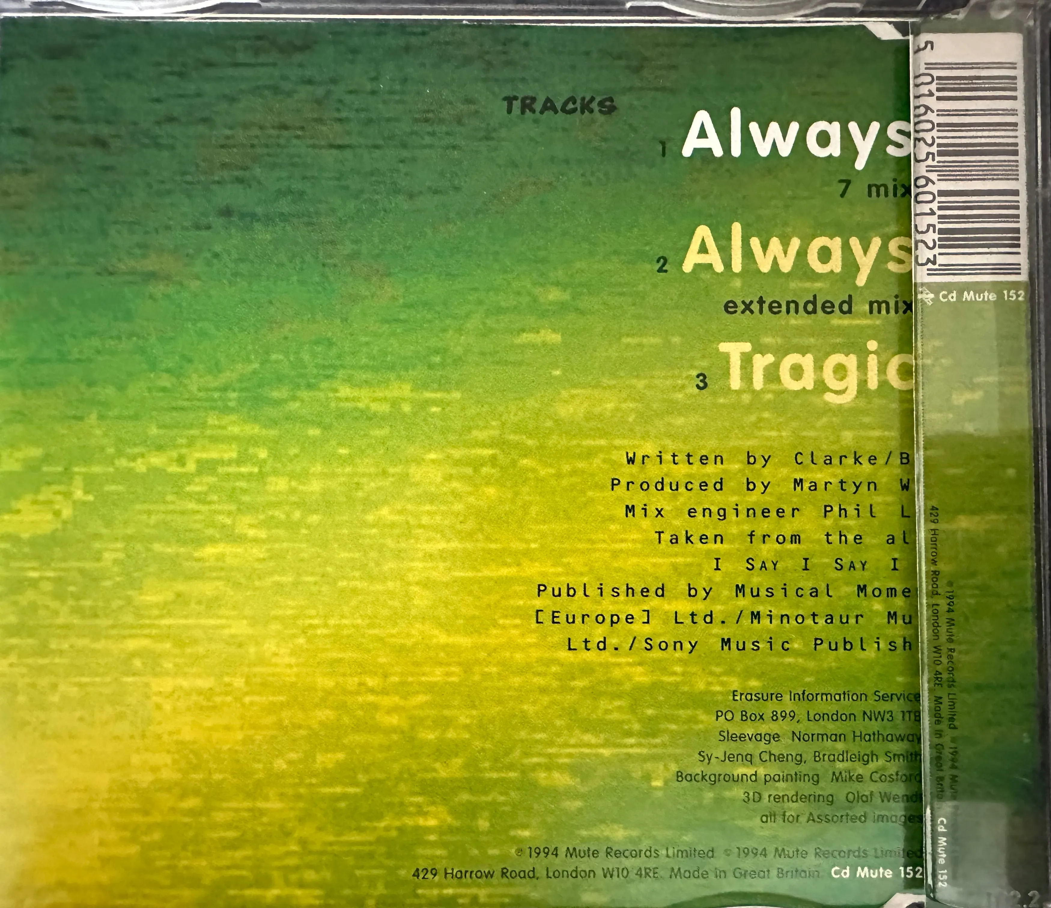 Erasure - Always Import CD single - Used