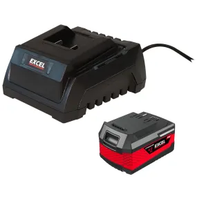 Excel 18V 4.0Ah Li-ion Battery & Fast Battery Charger 2.3A