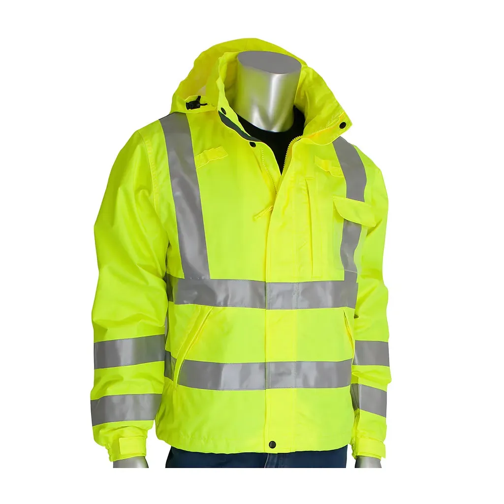 Falcon 353-2000-LY/XL ANSI Type R Class 3 Heavy Duty Waterproof Breathable Jacket