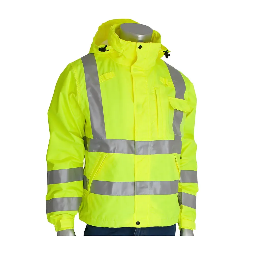 Falcon 353-2000-LY/XL ANSI Type R Class 3 Heavy Duty Waterproof Breathable Jacket