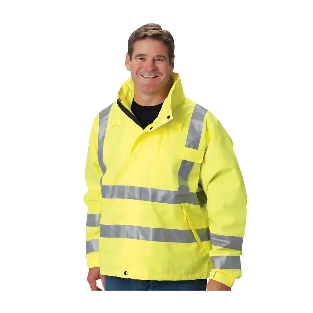 Falcon 353-2000-LY/XL ANSI Type R Class 3 Heavy Duty Waterproof Breathable Jacket