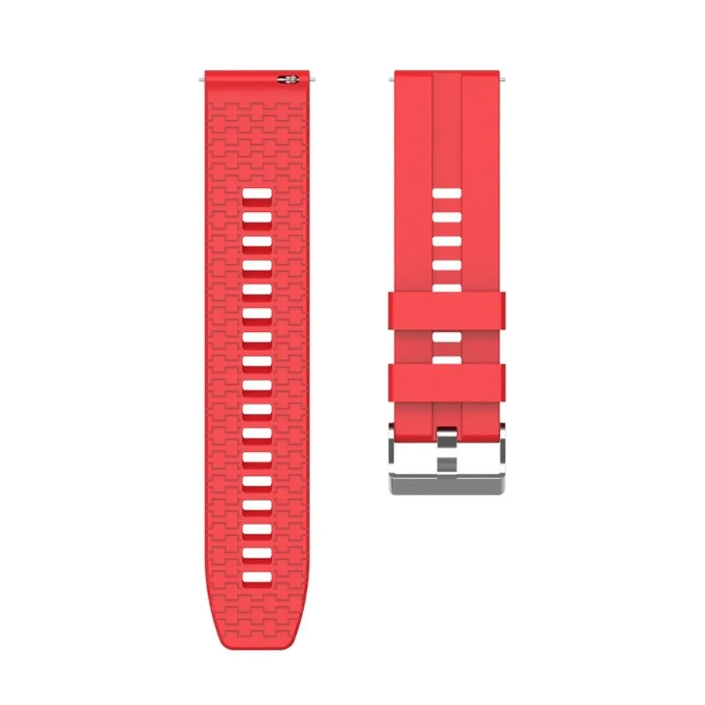 Fashion silicone watchband for Haylou Solar - Red