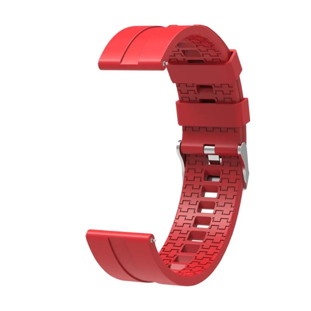 Fashion silicone watchband for Haylou Solar - Red