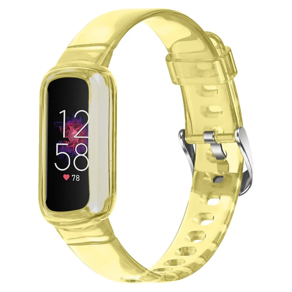 Fitbit Luxe milanese staineless steel watch strap - Transparent Yellow