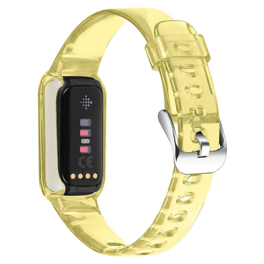 Fitbit Luxe milanese staineless steel watch strap - Transparent Yellow