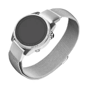 Fixed Universal Garmin 20mm QuickFit Mesh Metal Rem - Sølv