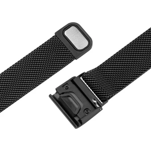 Fixed Universal Garmin 20mm QuickFit Mesh Metal Rem - Sort