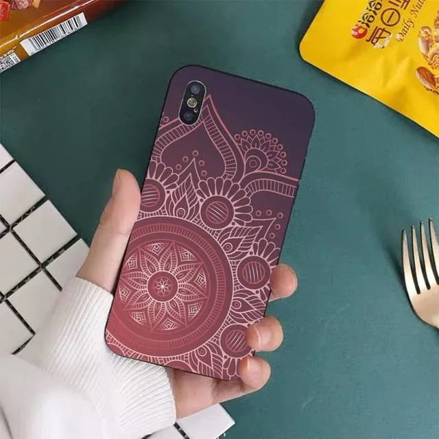 Floral x Mandala Boho iPhone Case